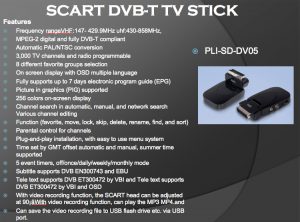 PLI-SD-DV 05 SCART DVB-T TV STICK